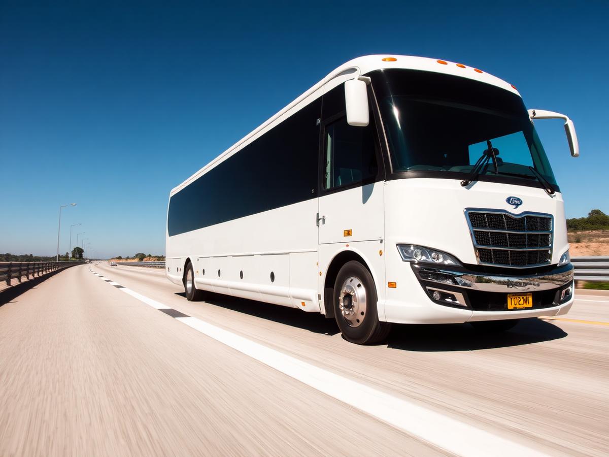 Ônibus executivo de fretamento em rodovia